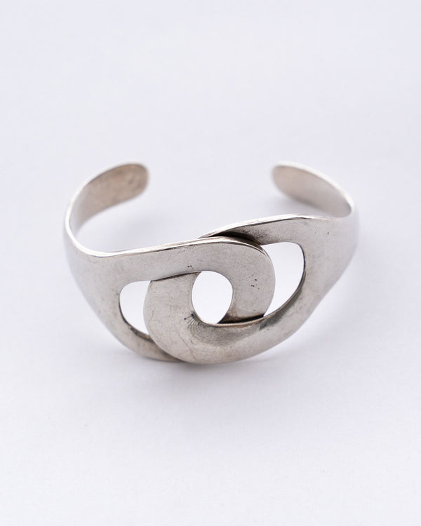 【VINTAGE】70-80s Mexican Silver Modern Art Bangle