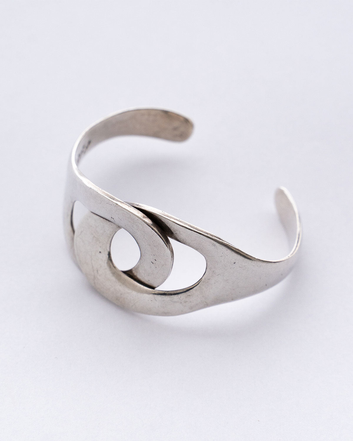 【VINTAGE】70-80s Mexican Silver Modern Art Bangle