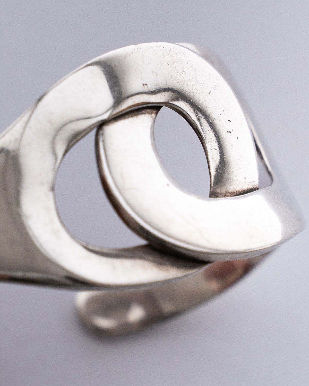 【VINTAGE】70-80s Mexican Silver Modern Art Bangle