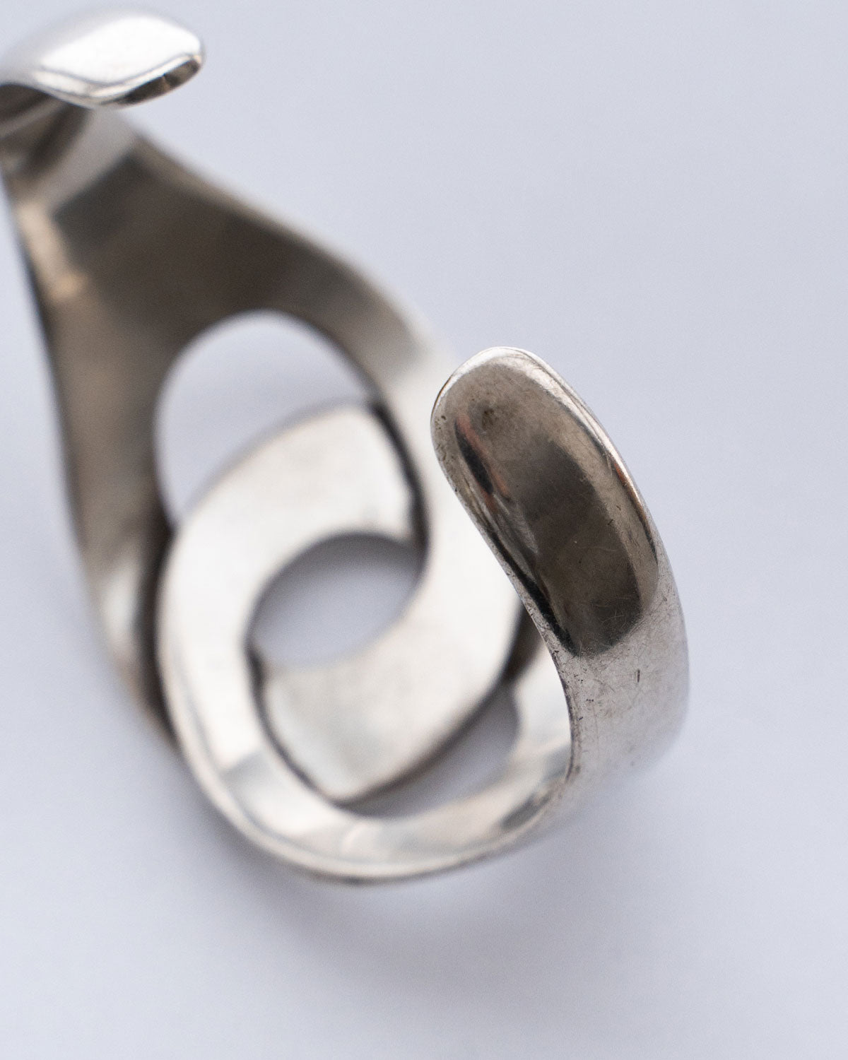 【VINTAGE】70-80s Mexican Silver Modern Art Bangle