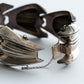 【VINTAGE】40-50s Vintage Mexican Silver Wide Bracelet "PARISINA"