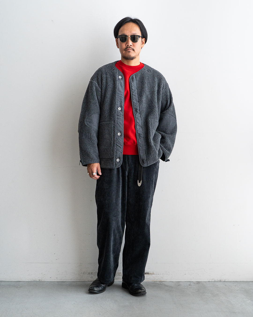 着用モデル 身長175cm　体重69kg / 着用サイズ  2 / カラー  DARK RED