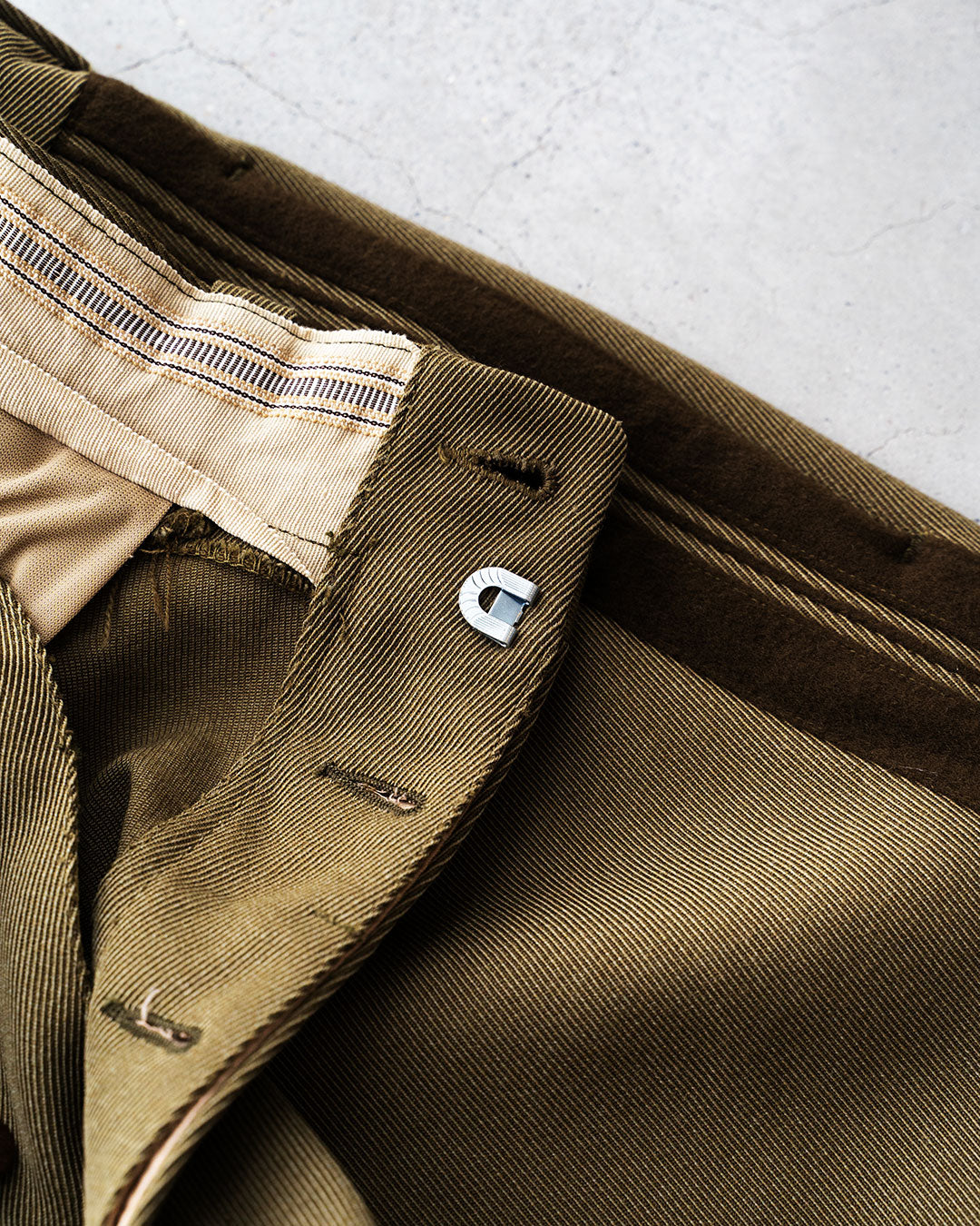 【DEADSTOCK】60s French Military Side Line Wool Trousers