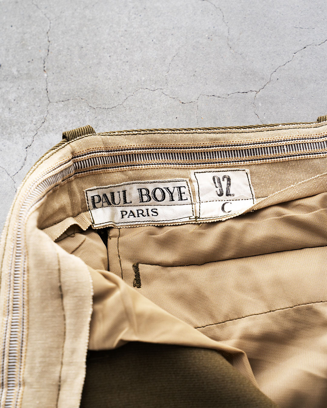 【DEADSTOCK】60s French Military Side Line Wool Trousers