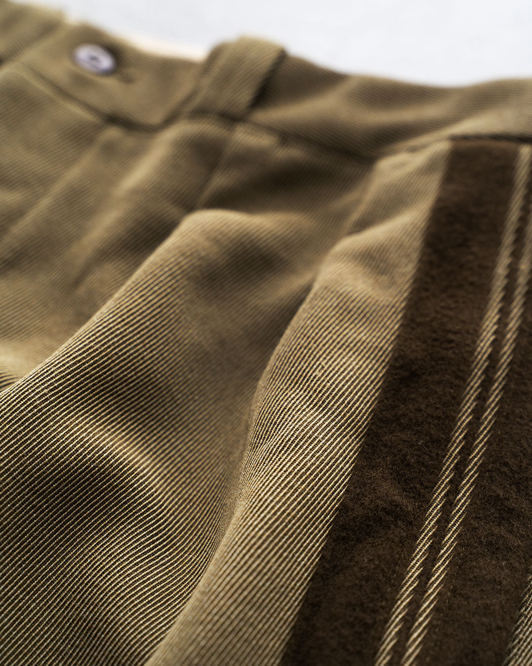 【DEADSTOCK】60s French Military Side Line Wool Trousers