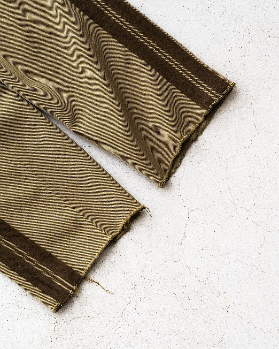 【DEADSTOCK】60s French Military Side Line Wool Trousers
