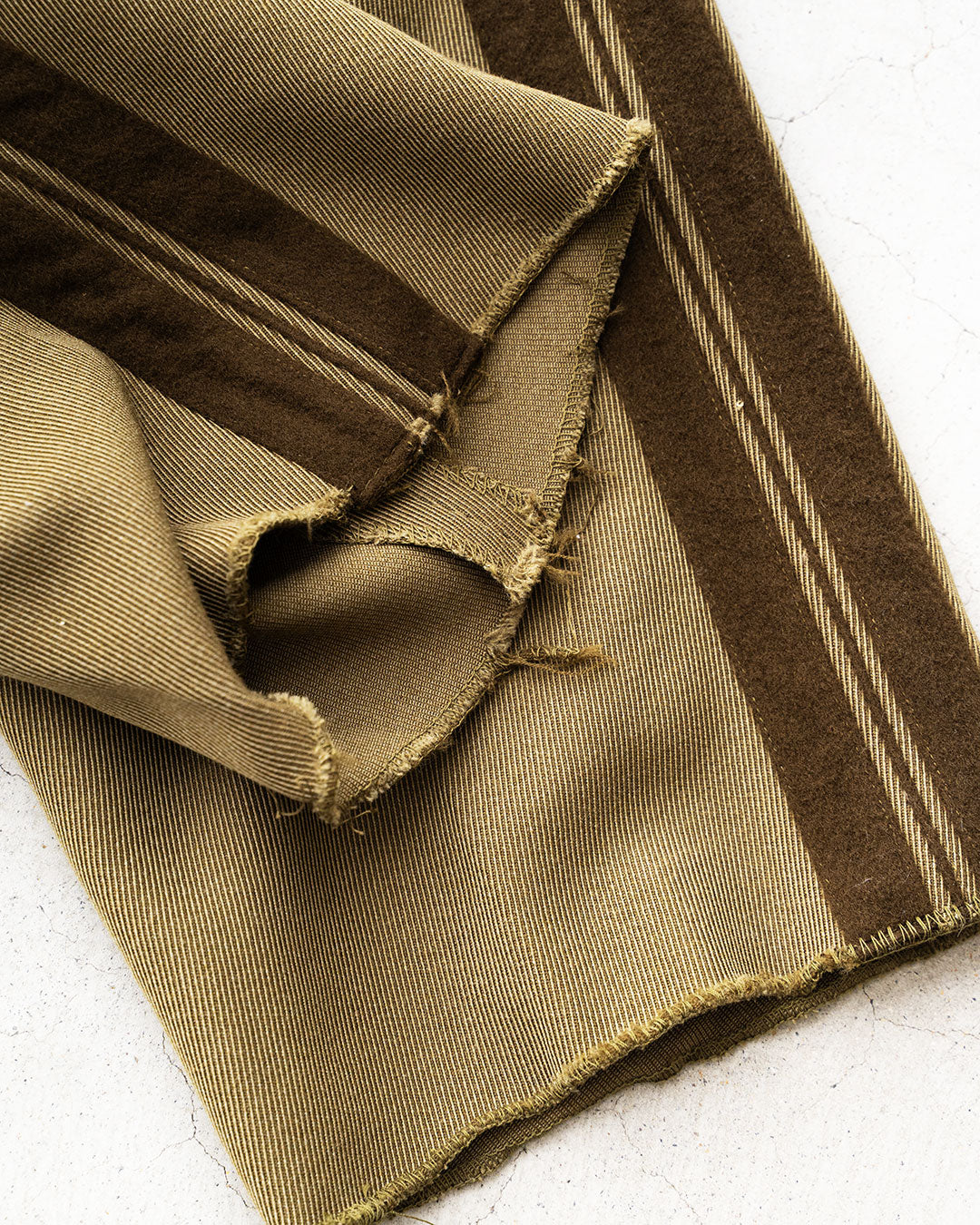 【DEADSTOCK】60s French Military Side Line Wool Trousers