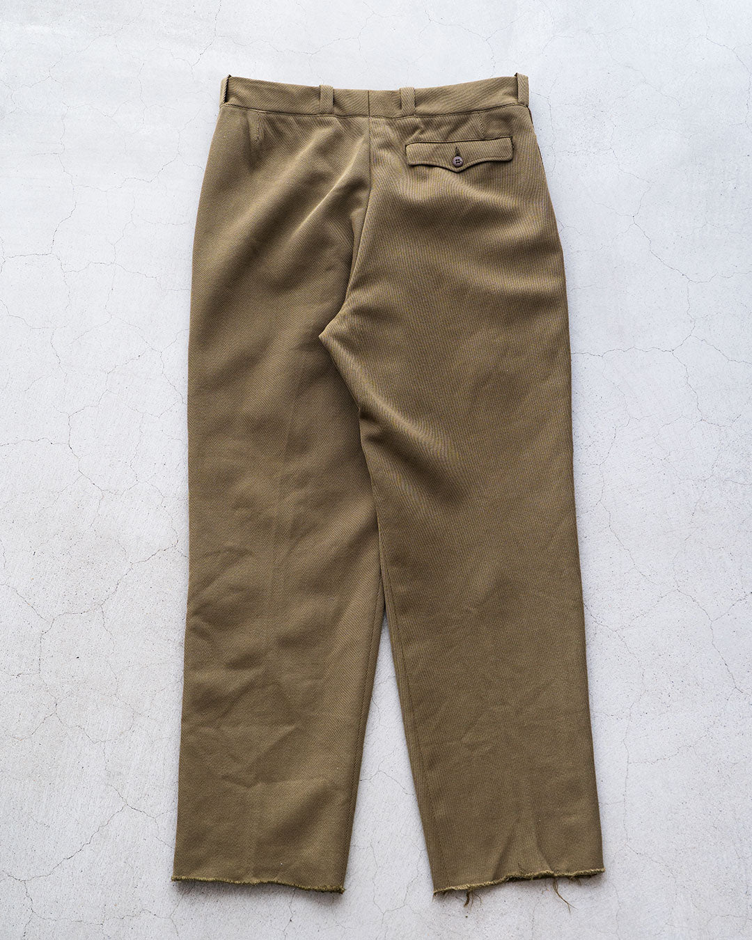 【DEADSTOCK】60s French Military Side Line Wool Trousers