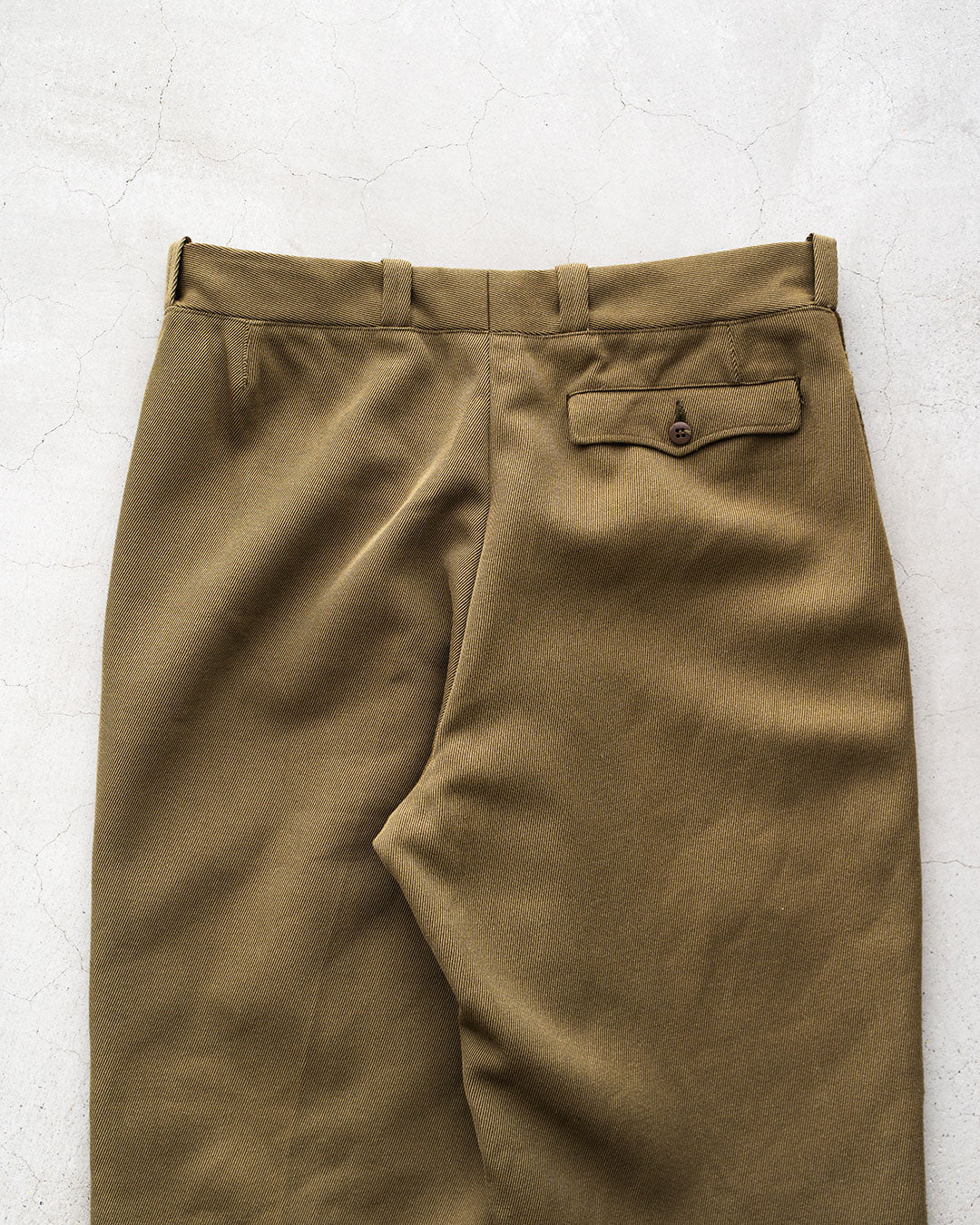 【DEADSTOCK】60s French Military Side Line Wool Trousers