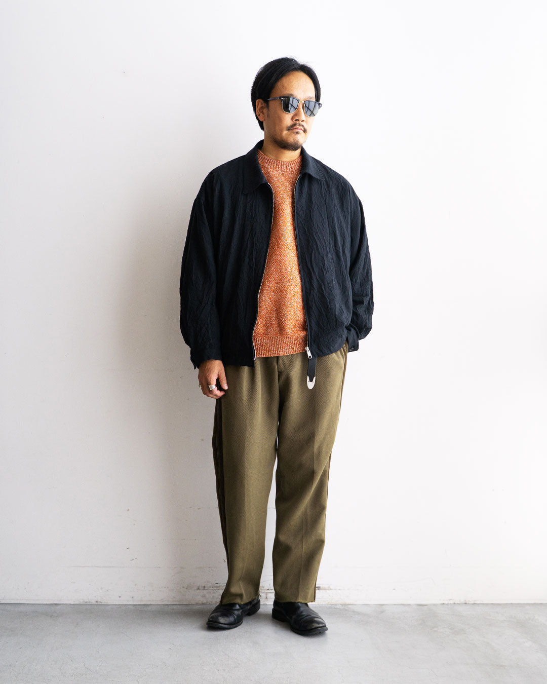 【DEADSTOCK】60s French Military Side Line Wool Trousers