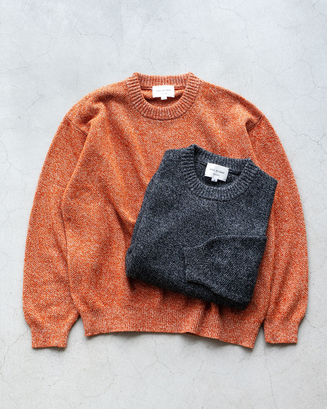 【STILL BY HAND 】7G Wool Silk Crew Neck Pullover