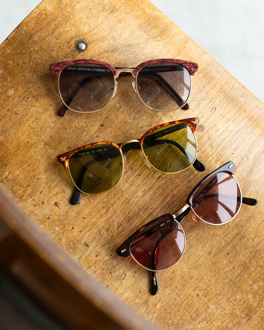 【VINTAGE】80s Browline glasses ”Made In Italy"
