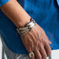 【VINTAGE】40-50s Vintage Mexican Silver Wide Bracelet "PARISINA"