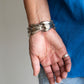 【VINTAGE】40-50s Vintage Mexican Silver Wide Bracelet "PARISINA"