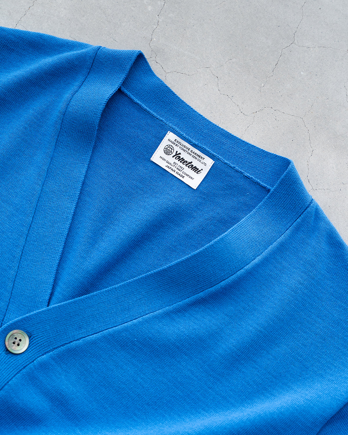 【Yonetomi】 High Twist Cotton Knit Cardigan