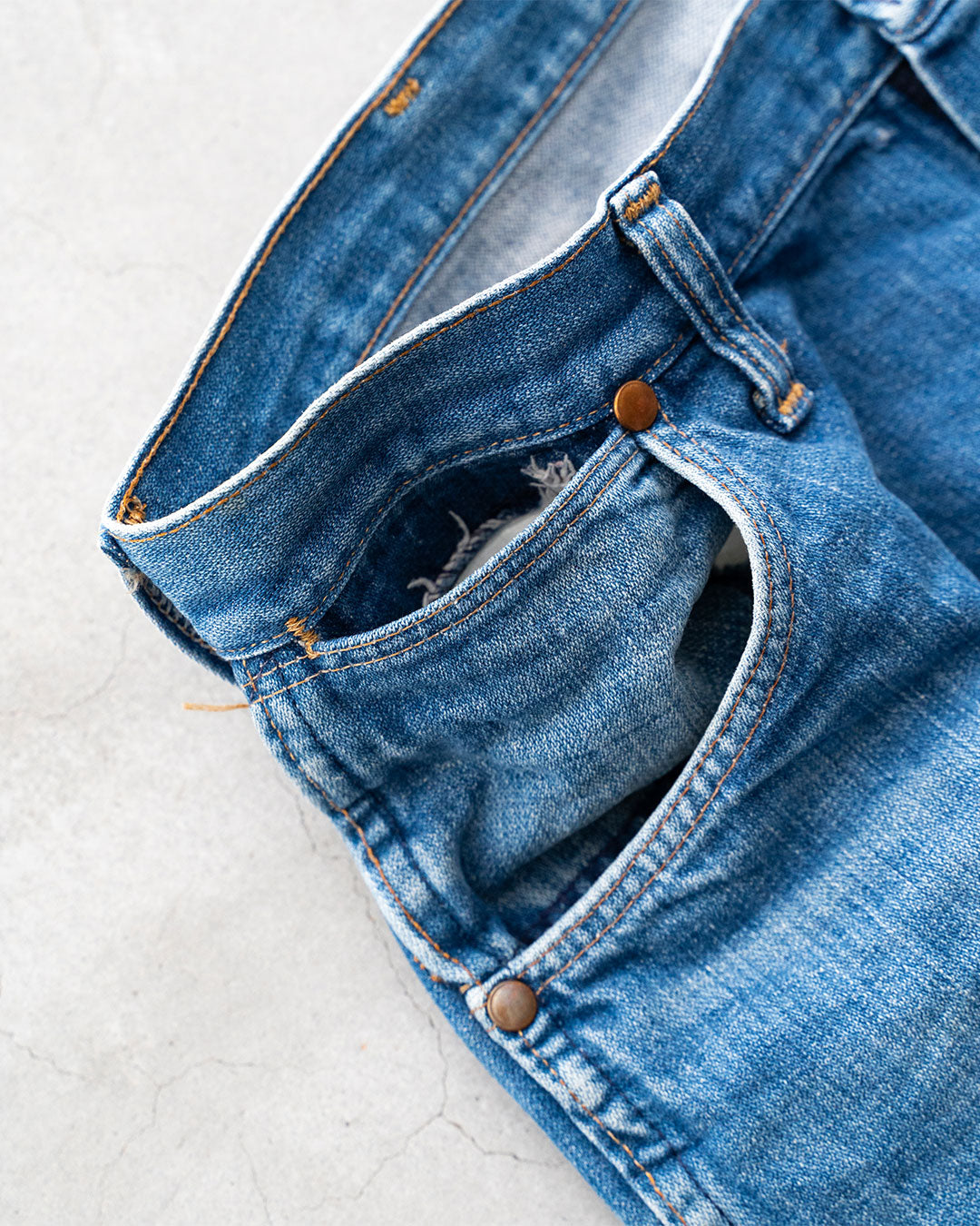 【VINTAGE】70s Wrangler 13MWZ Denim Pants "Good Fade"