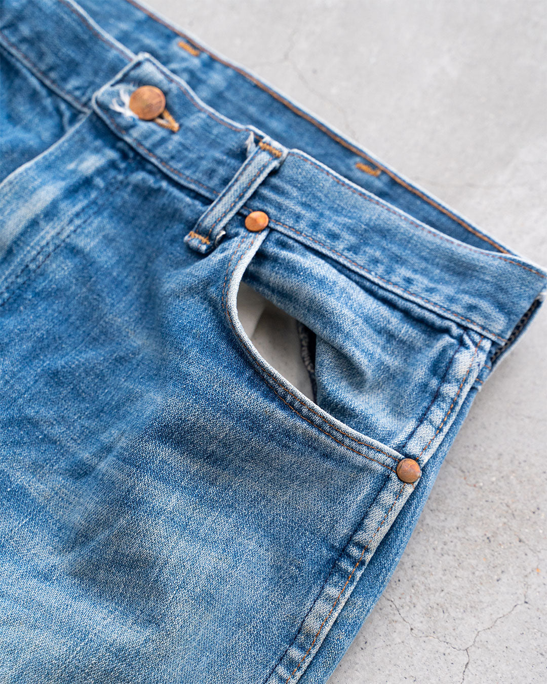 【VINTAGE】70s Wrangler 13MWZ Denim Pants "Good Fade"