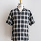 【A VONTADE】 Ombre Check Open Collar Short Sleeve Shirts