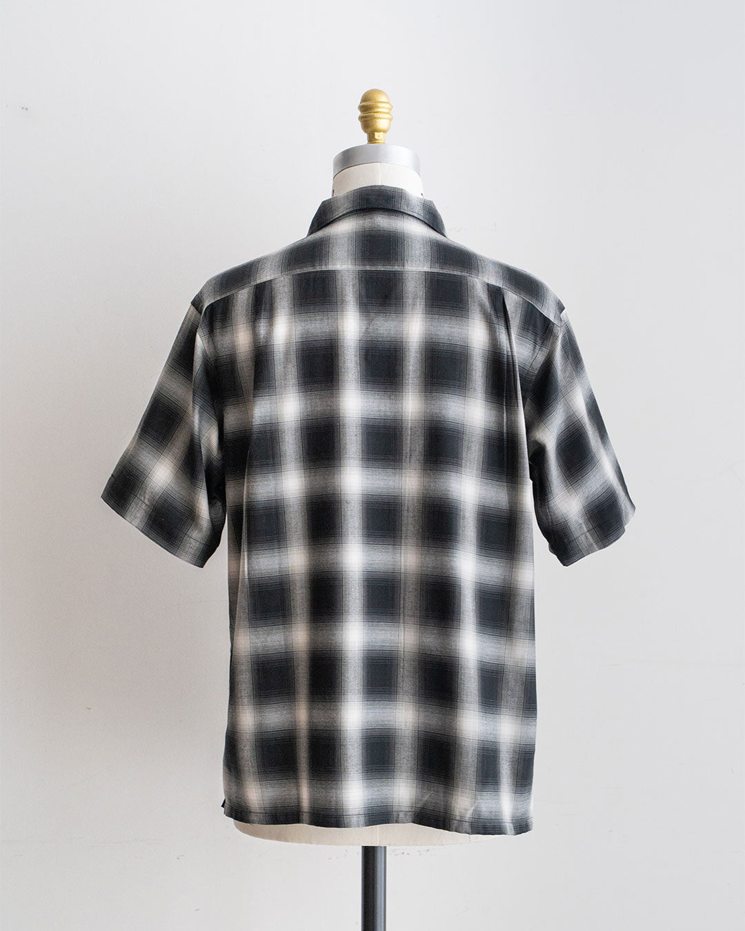 【A VONTADE】 Ombre Check Open Collar Short Sleeve Shirts