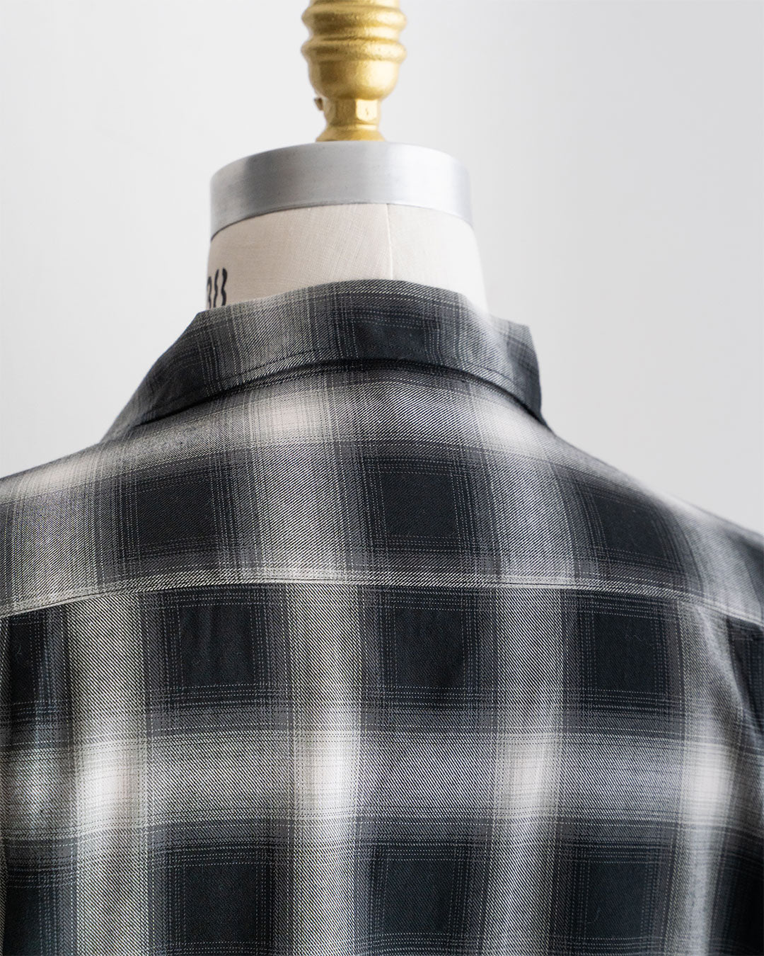 【A VONTADE】 Ombre Check Open Collar Short Sleeve Shirts