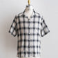 【A VONTADE】 Ombre Check Open Collar Short Sleeve Shirts