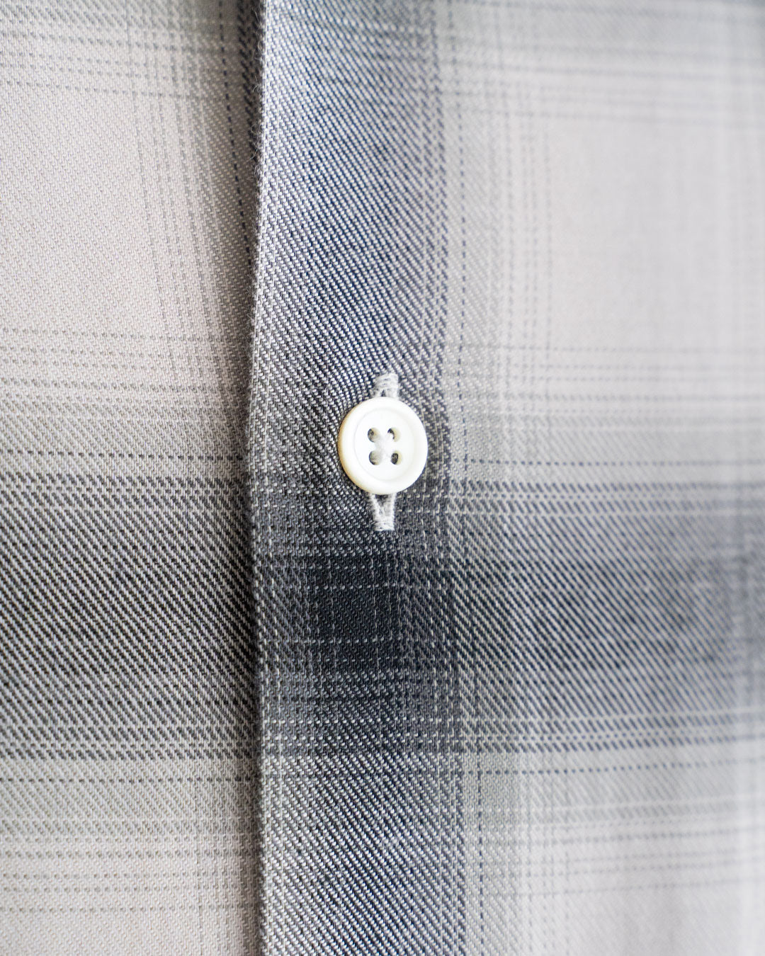【A VONTADE】 Ombre Check Open Collar Short Sleeve Shirts