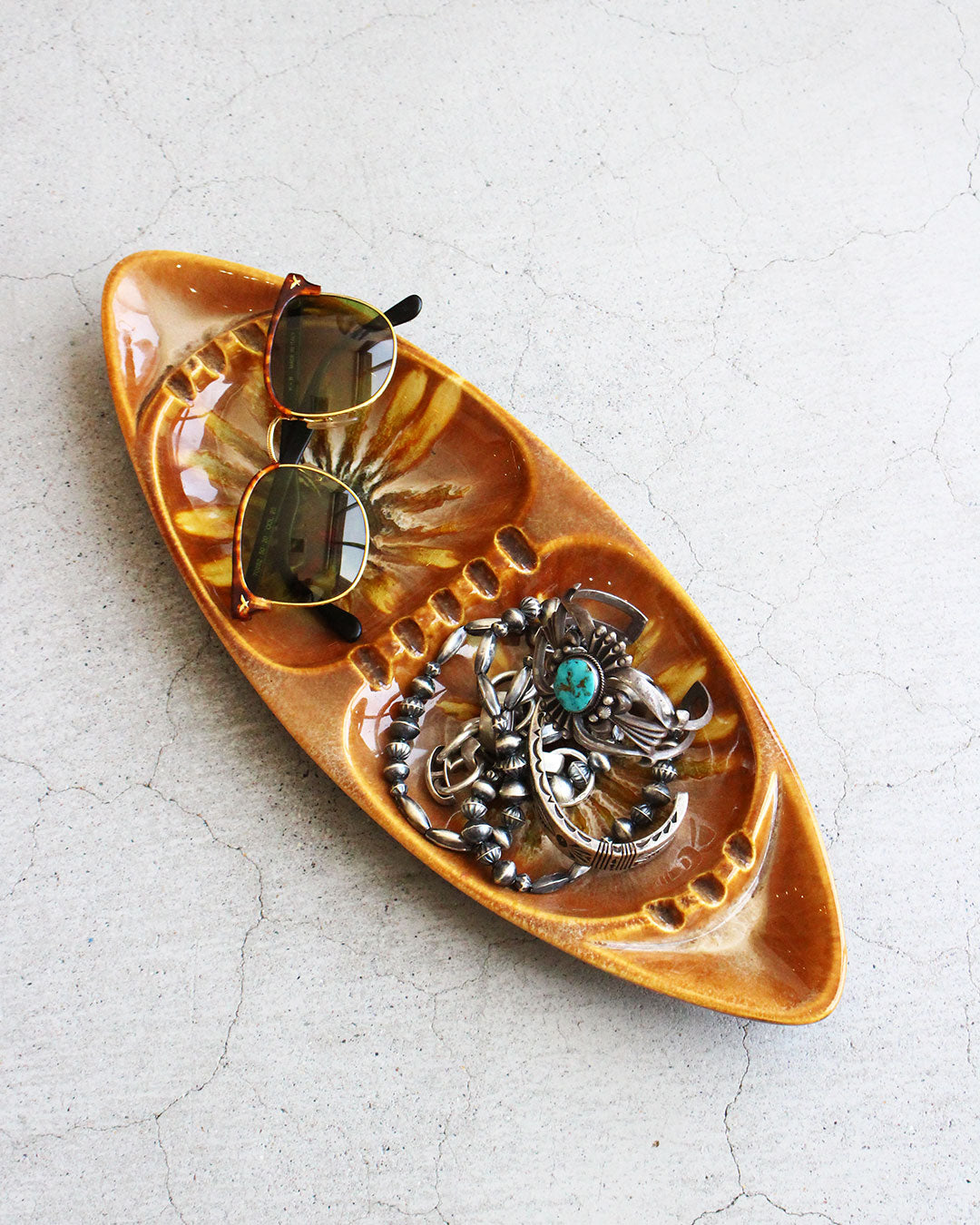 【VINTAGE】60-70s Mid Century Marble Ashtray 『Made In USA』
