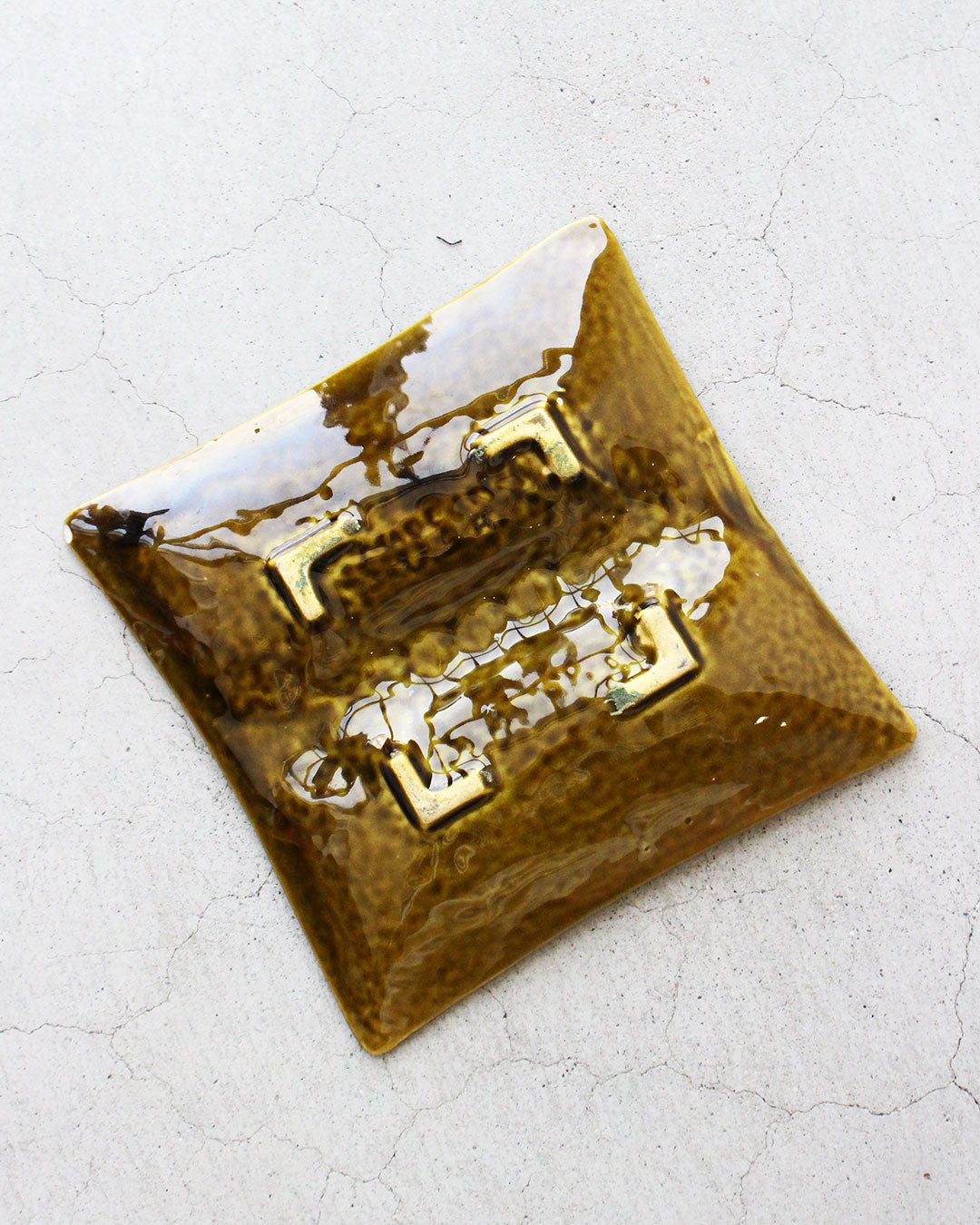 【VINTAGE】60-70s Mid Century Marble Ashtray 『Made In USA』