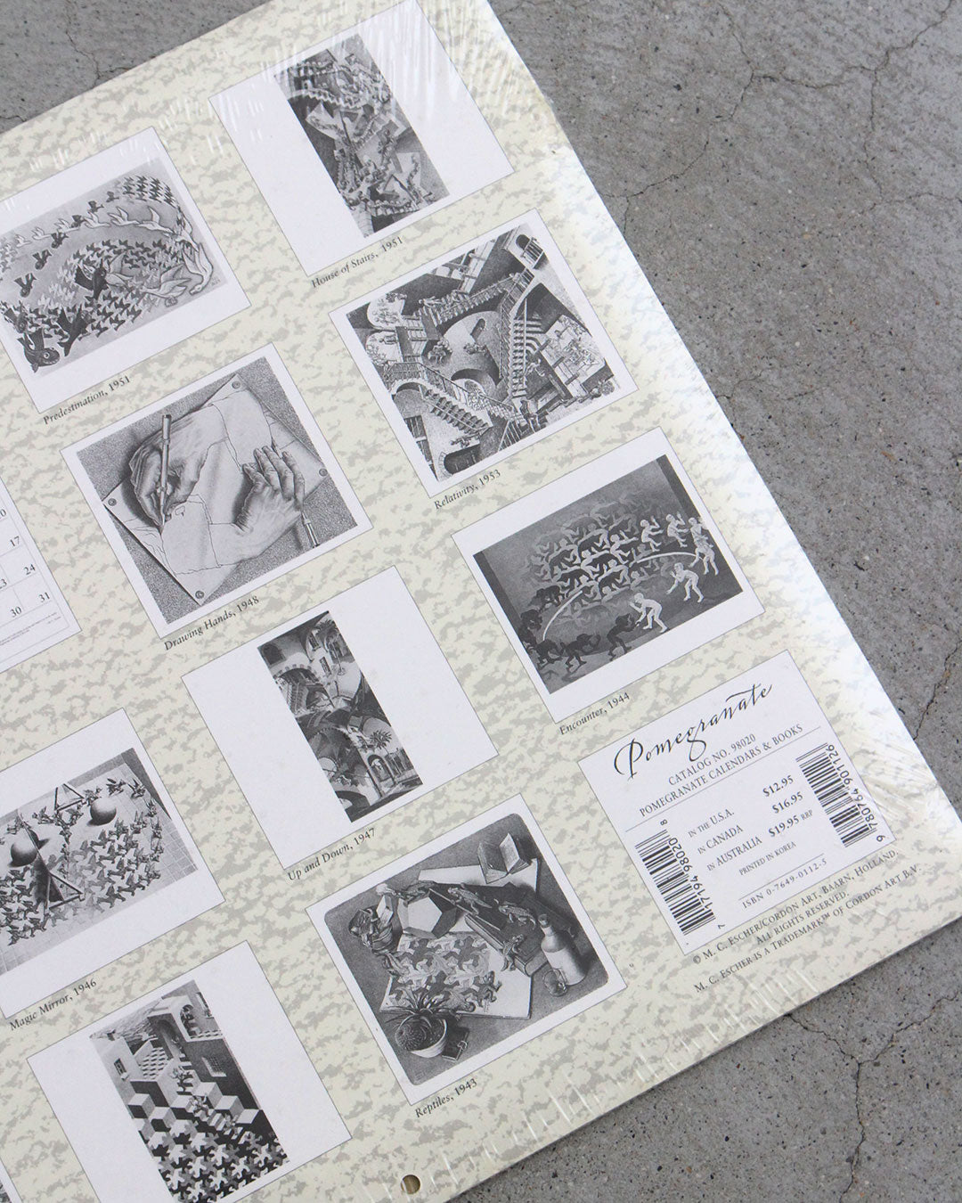 【DEADSTOCK】90s M.C. ESCHER “Perpetual Motion” 1998 Calendar