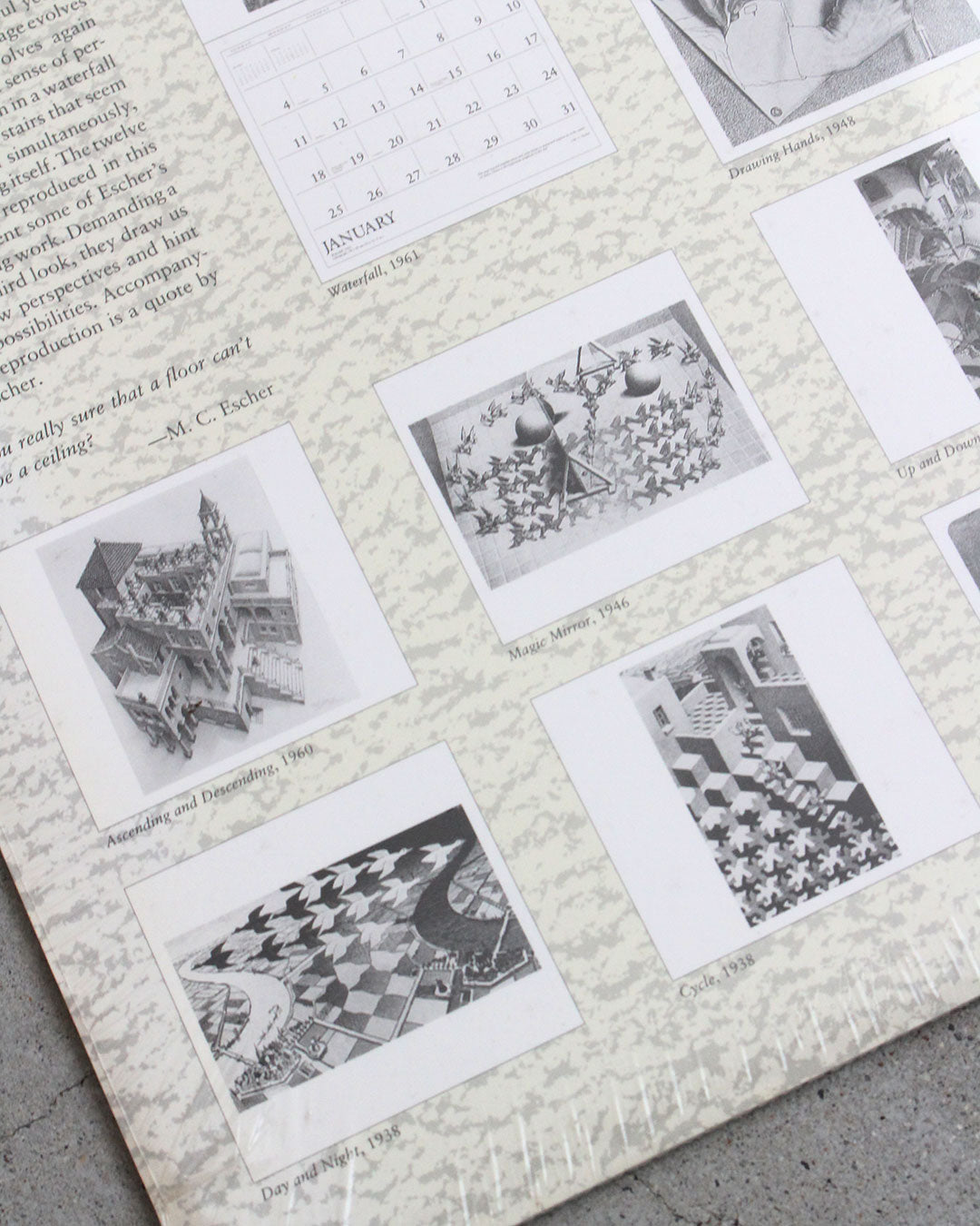 【DEADSTOCK】90s M.C. ESCHER “Perpetual Motion” 1998 Calendar