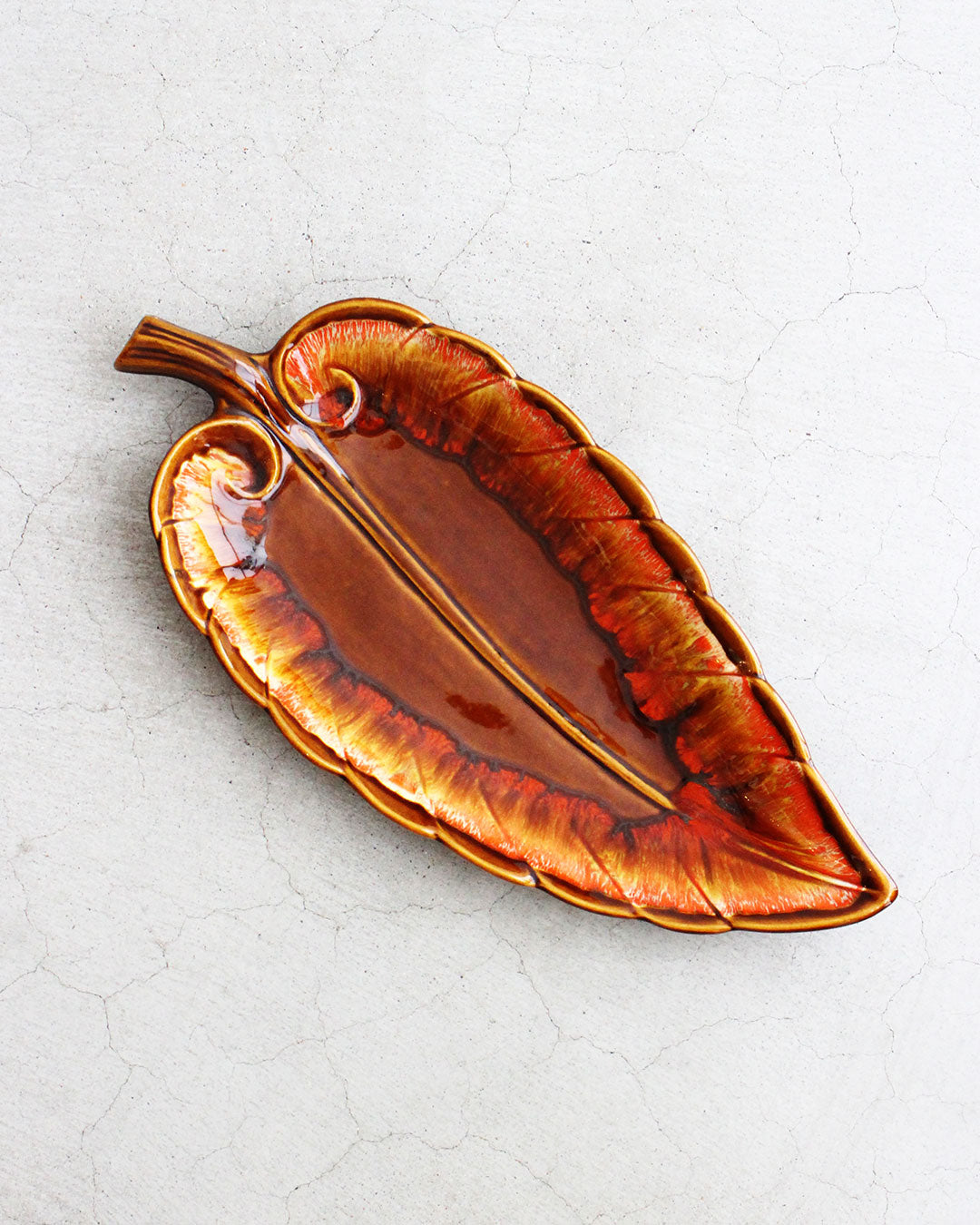 【VINTAGE】60s Mid Century Marble Leaf Tray (Maurice Of Calif) 『Made In USA』