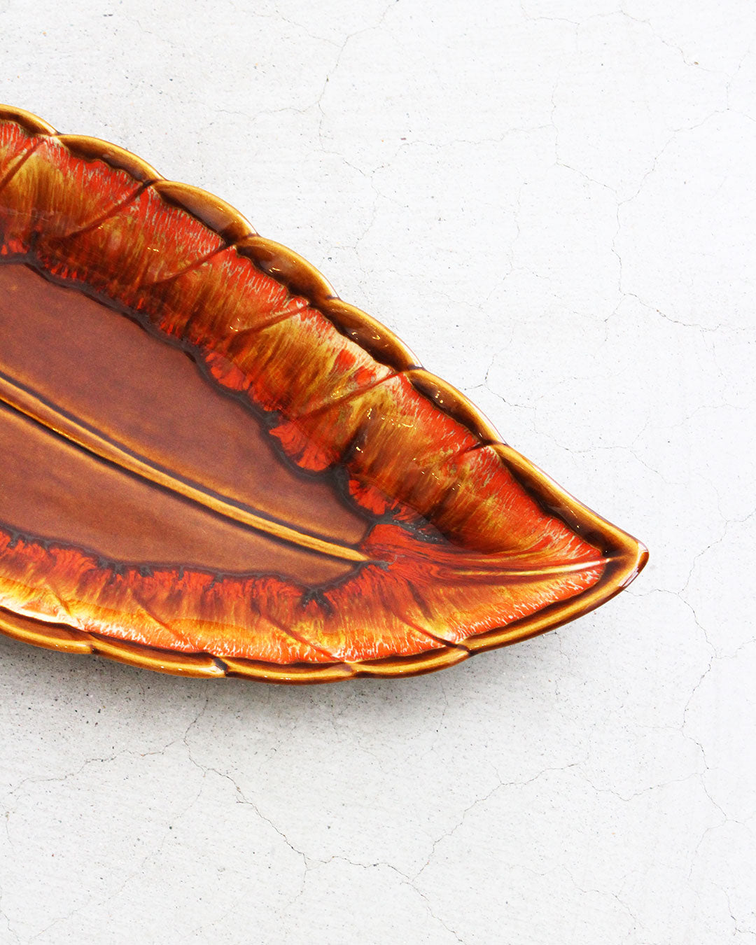 【VINTAGE】60s Mid Century Marble Leaf Tray (Maurice Of Calif) 『Made In USA』