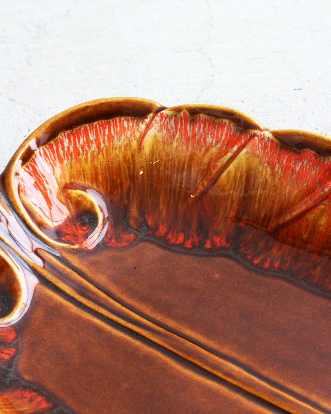 【VINTAGE】60s Mid Century Marble Leaf Tray (Maurice Of Calif) 『Made In USA』