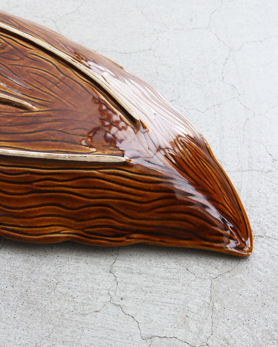 【VINTAGE】60s Mid Century Marble Leaf Tray (Maurice Of Calif) 『Made In USA』