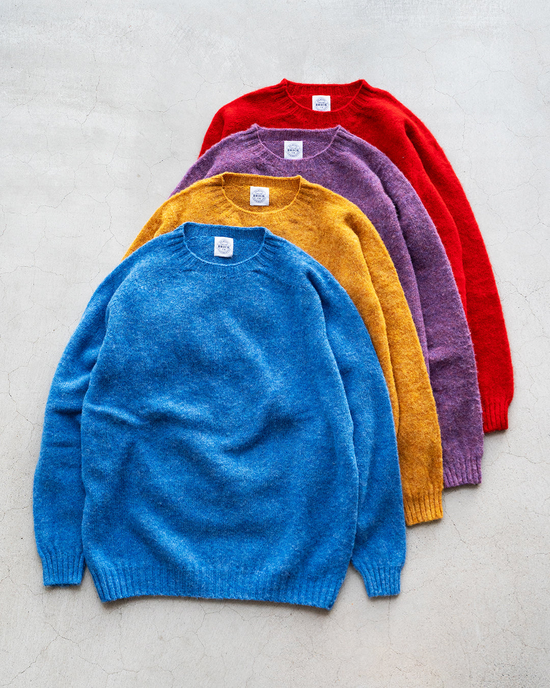 【BRICK】Shetland Wool Shaggy Dog Sweater『Made In Scotland』