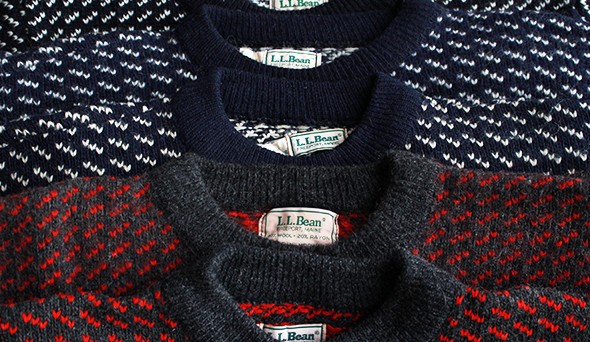 VINTAGE】80s LL Bean Birdseye Crew Neck Sweater.アメリカを代表する ...