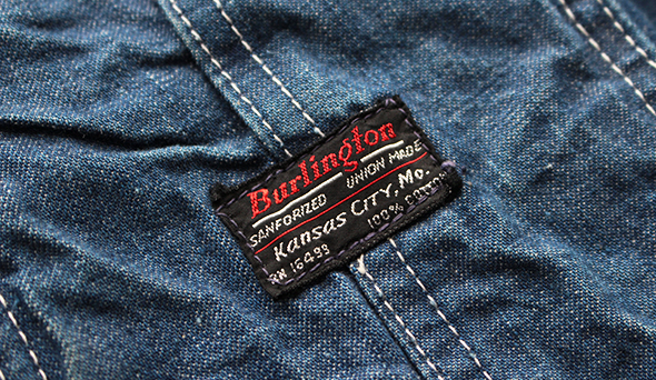 VINTAGE】60s Burlington Denim Coverall 。ヴィンテージらしい雰囲気