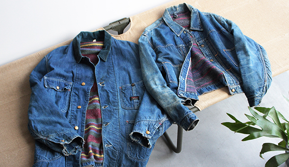 ボロの美学　50s 60s デニム　ジャケット　ブランケット　ヴィンテージ VINTAGE】50s & 60s Denim Blanket Jacket .春にオススメしたい最高に