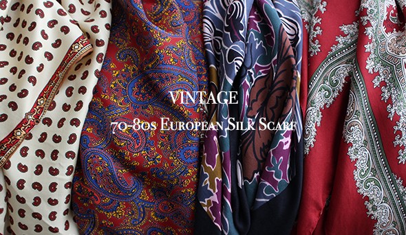 VINTAGE】70-80s European Silk Scarf.この春に向けてお勧めしたかった