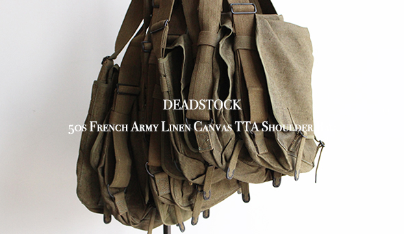 【DEADSTOCK】50s French Army Linen Canvas TTA Shoulder