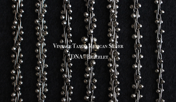 【VINTAGE】 Vintage Taxco Mexican Silver “DNA” Bracelet