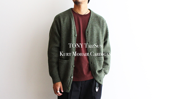 TONY TAIZSUN KURT MOHAIR KNIT CARDIGAN-