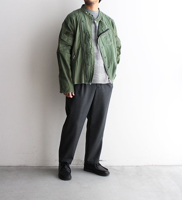 OLD PARK / オールドパーク】Oversized Riders Shirts ”Military 